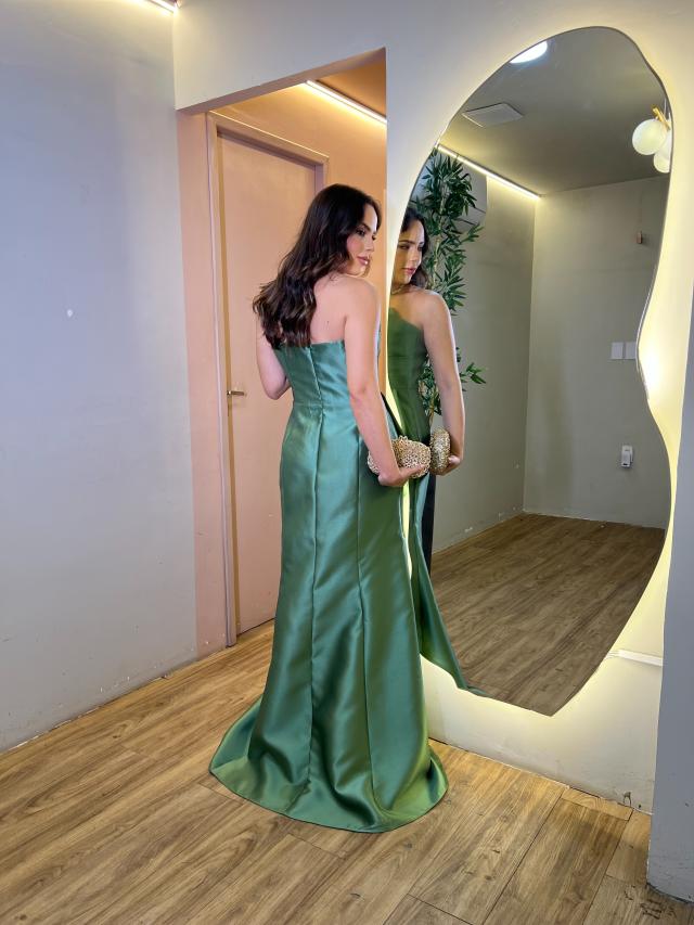 Vestido Luisa Verde Oliva Claro
