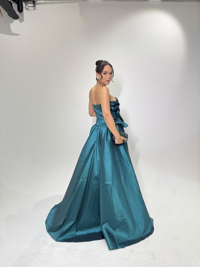 Vestido Raia Verde Petróleo