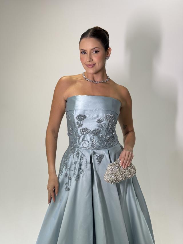 Vestido Pérola Azul Serenity