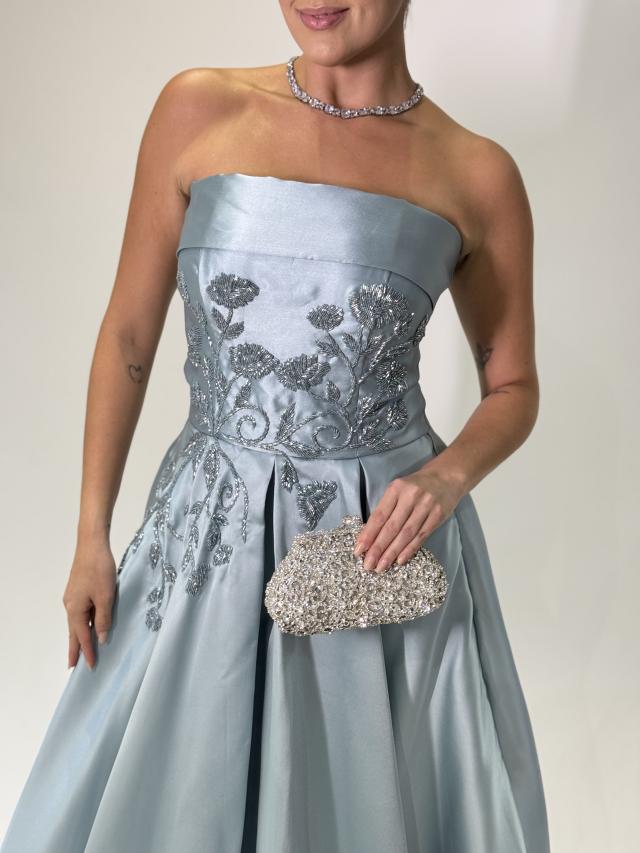 Vestido Pérola Azul Serenity