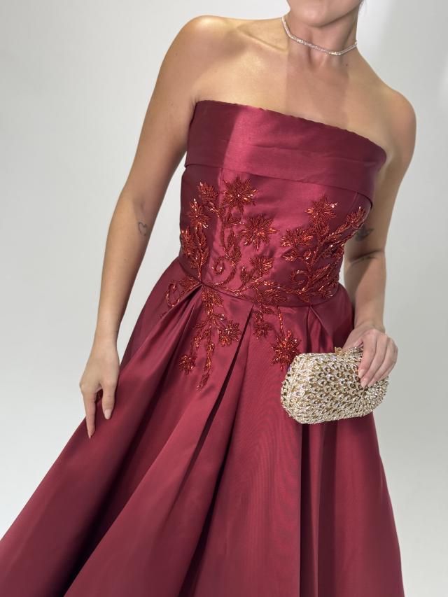 Vestido Pérola Marsala