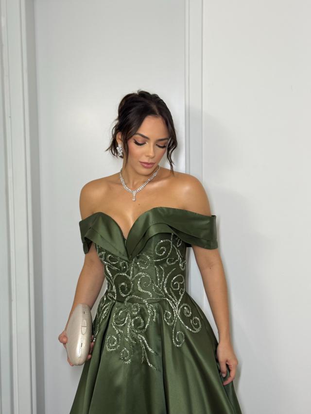 Vestido Soraia Verde Oliva