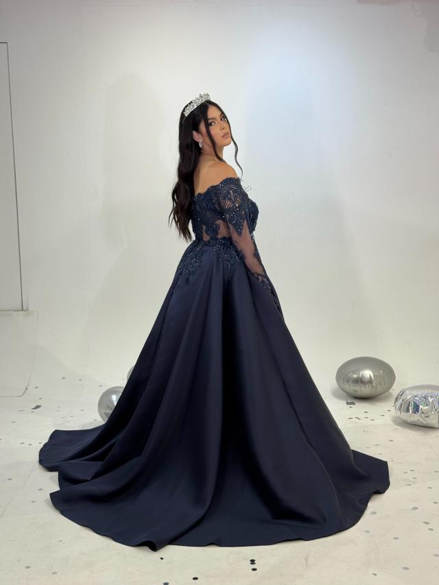 Vestido Samia Azul Marinho