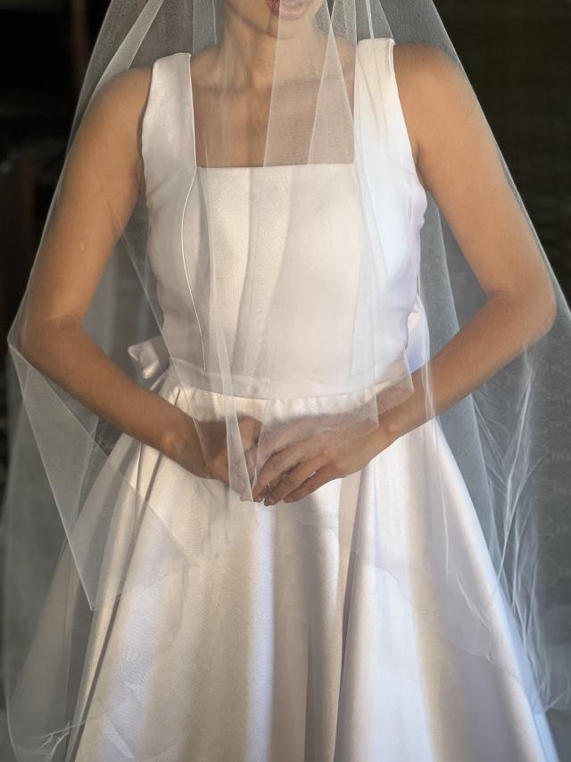 Vestido de Noiva Princesa com Decote Quadrado (111)