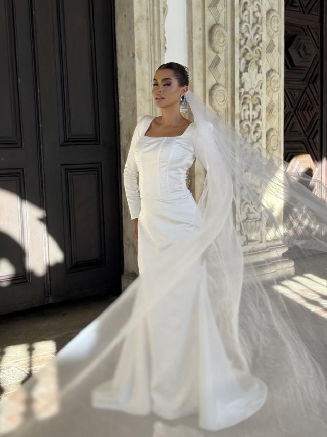 Vestido de Noiva com Mangas Longas (374)
