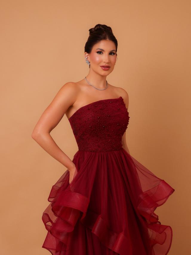 Vestido Laura Marsala