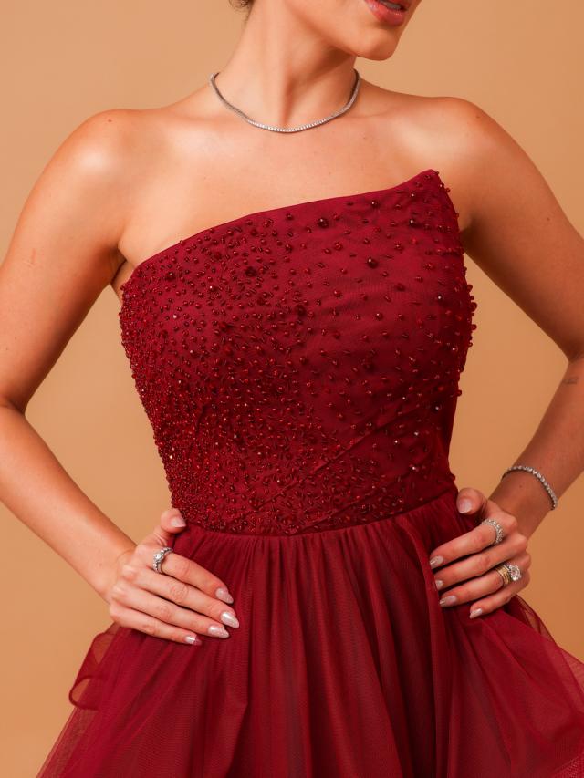 Vestido Laura Marsala