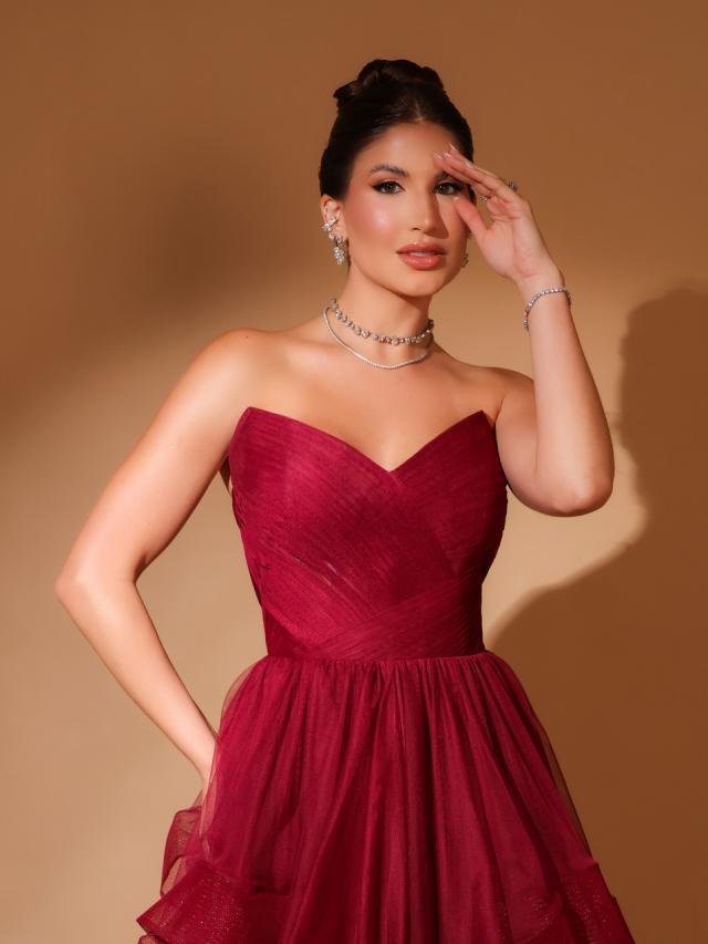 Vestido Kalene Marsala