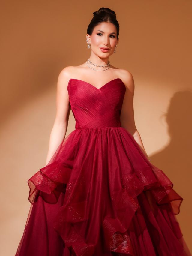 Vestido Kalene Marsala