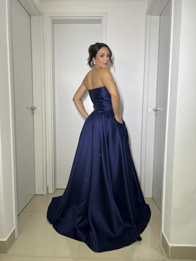 Vestido Pérola Azul Marinho