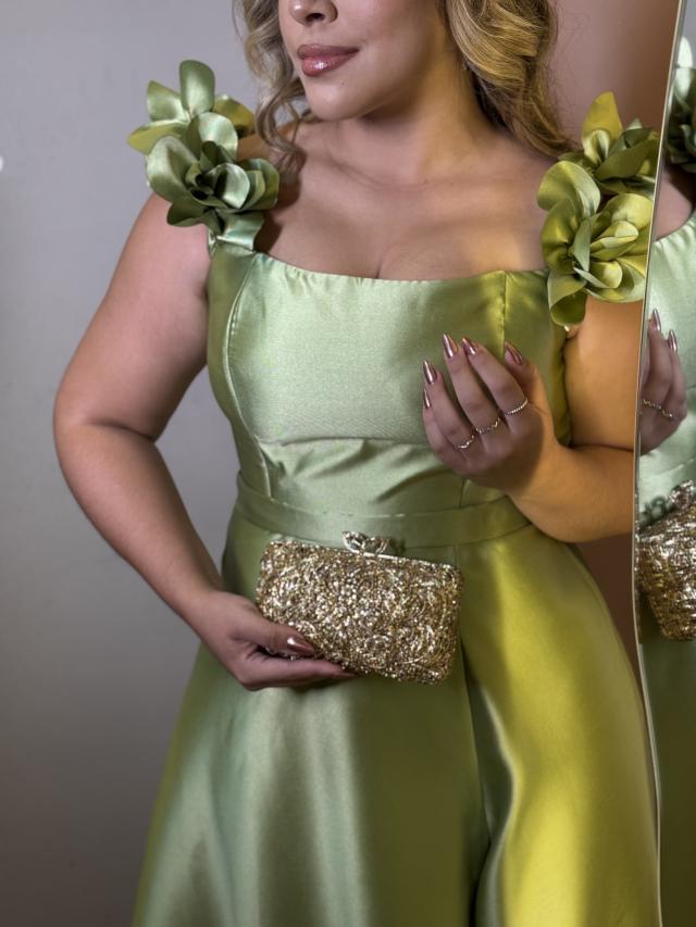 Vestido Mariana Verde Oliva