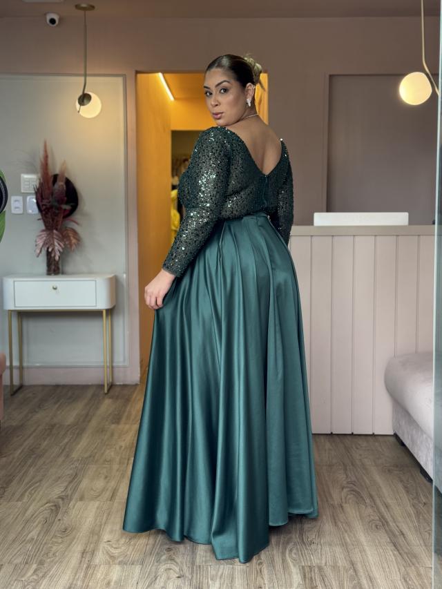 Vestido Priscila Verde Esmeralda