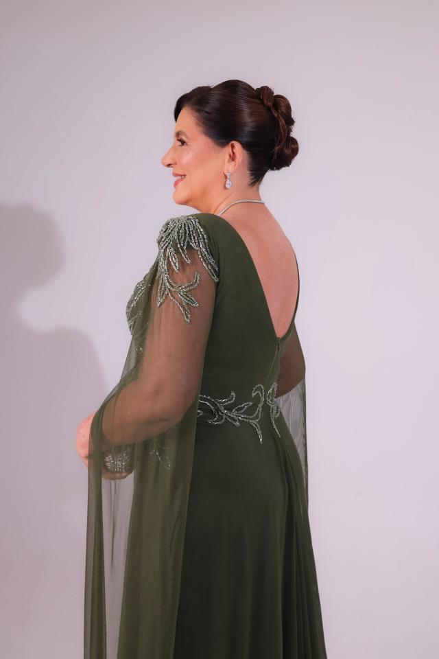Vestido Renaly Verde Oliva