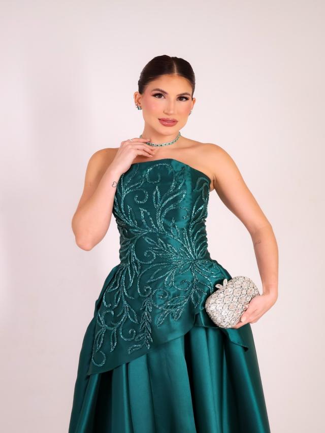 Vestido Malu Verde Esmeralda
