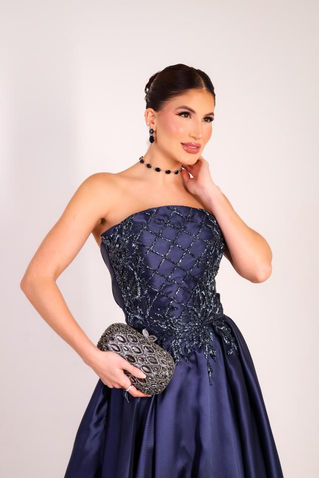 Vestido Dore Azul Marinho