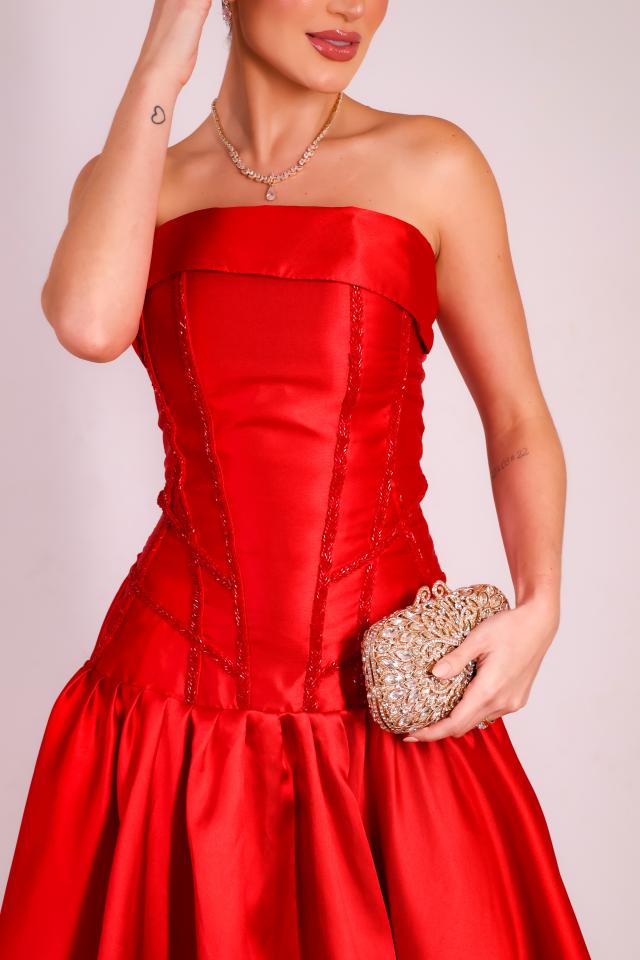 Vestido Cádina Vermelho