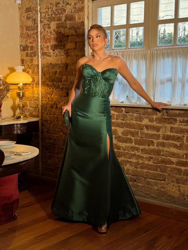 Vestido Lexa Verde Esmeralda