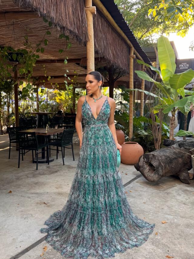 Vestido Flor Verde