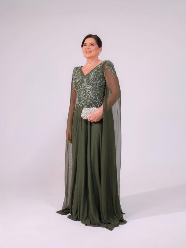 Vestido Renaly Verde Oliva