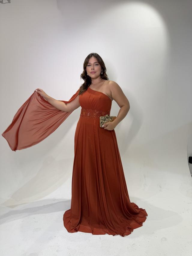 Vestido Rayane Terracota