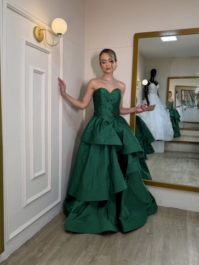 Vestido Aline verde 