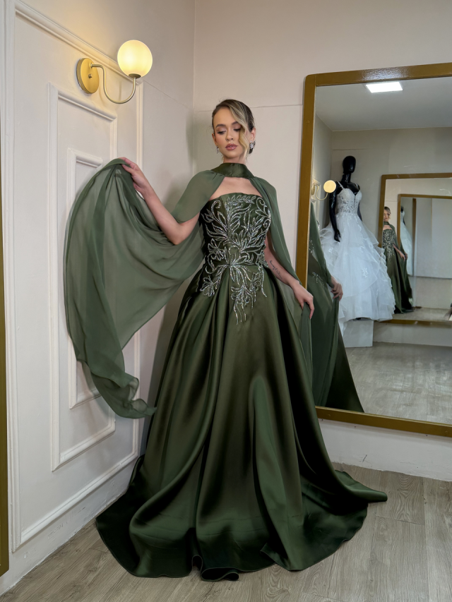 Vestido Solange verde oliva
