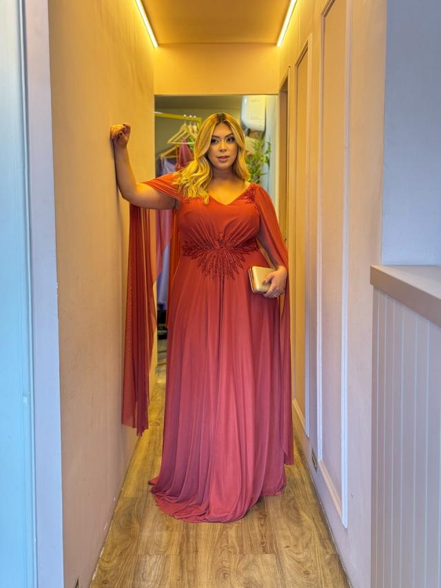 Vestido Angelina Terracota
