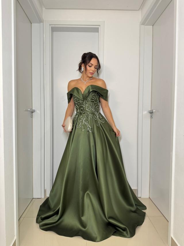 Vestido Soraia Verde Oliva