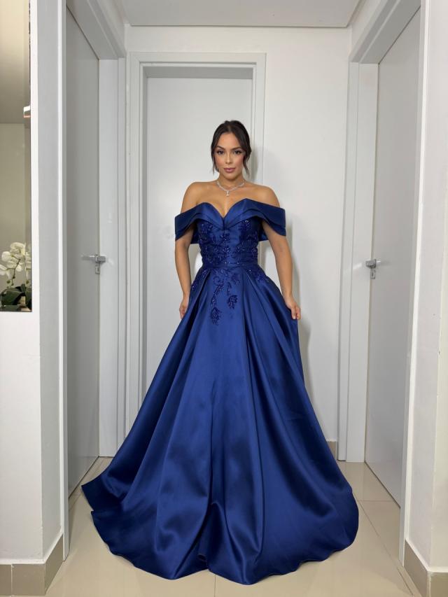 Vestido Soraia Azul Royal
