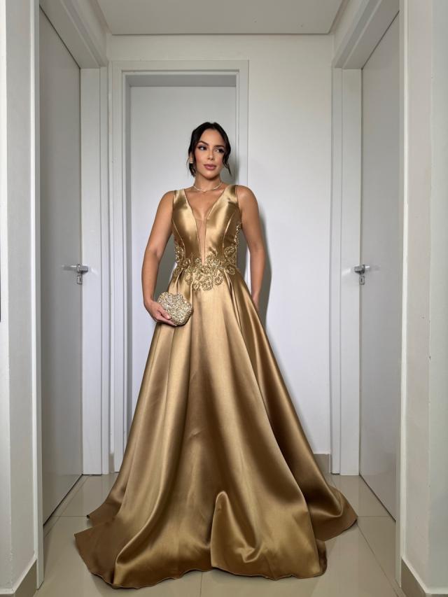 Vestido Nayla Dourado