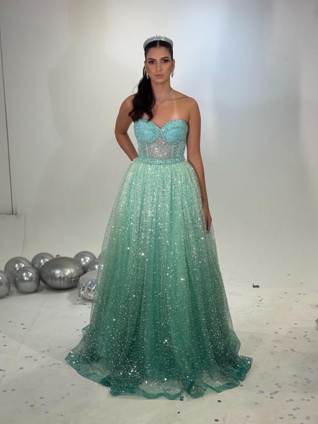 Vestido Raissa Verde Tiffany