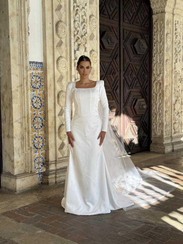 Vestido de Noiva com Mangas Longas (374)