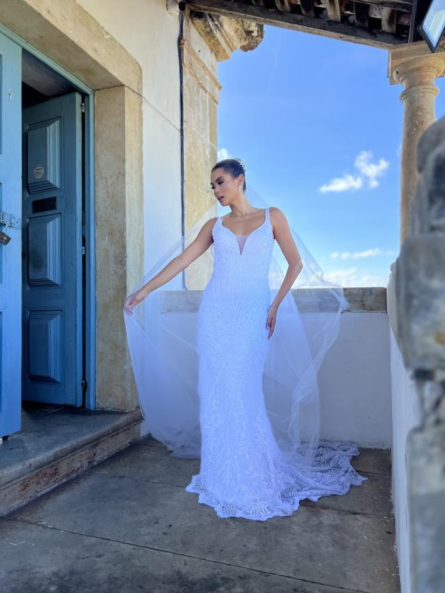 Vestido de Noiva Sereia Rendado (754)