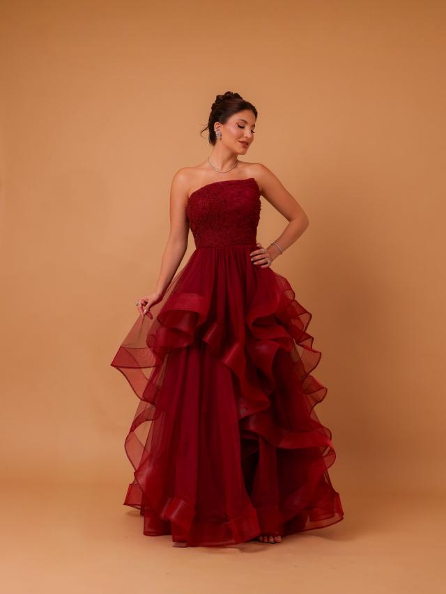 Vestido Laura Marsala
